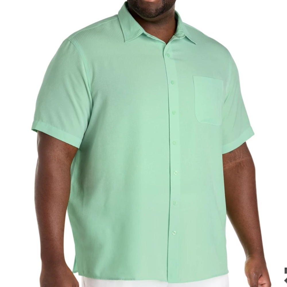 HARBOR BAY Microfiber Comfort Grid Sport Shirt NWT
